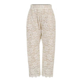 Dou Dou Pantalone tinta unita con Elastico In Vita Panna per Bambina DX6A60 PANNA DOU DOU 