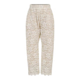Dou Dou Pantalone tinta unita con Elastico In Vita Panna per Bambina DX6A60 PANNA DOU DOU 