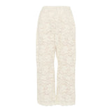 Dou Dou Pantalone tinta unita con Ricami Bianco per Bambina DX6A60U0237 BIANCO DOU DOU 