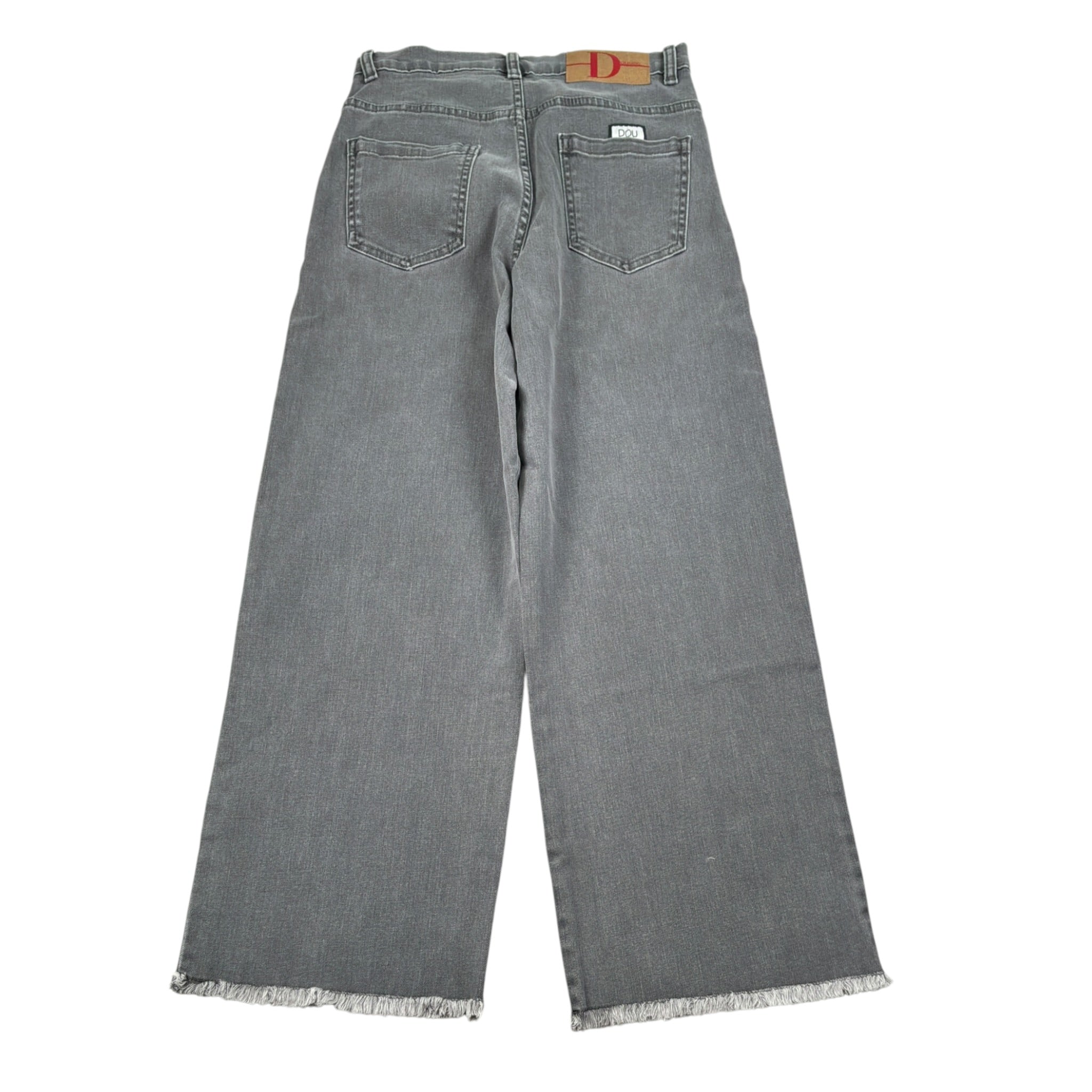 Dou Dou Jeans Modello A Palazzo tinta unita Grigio per Bambina DX6P50 GRIGIO DOU DOU 