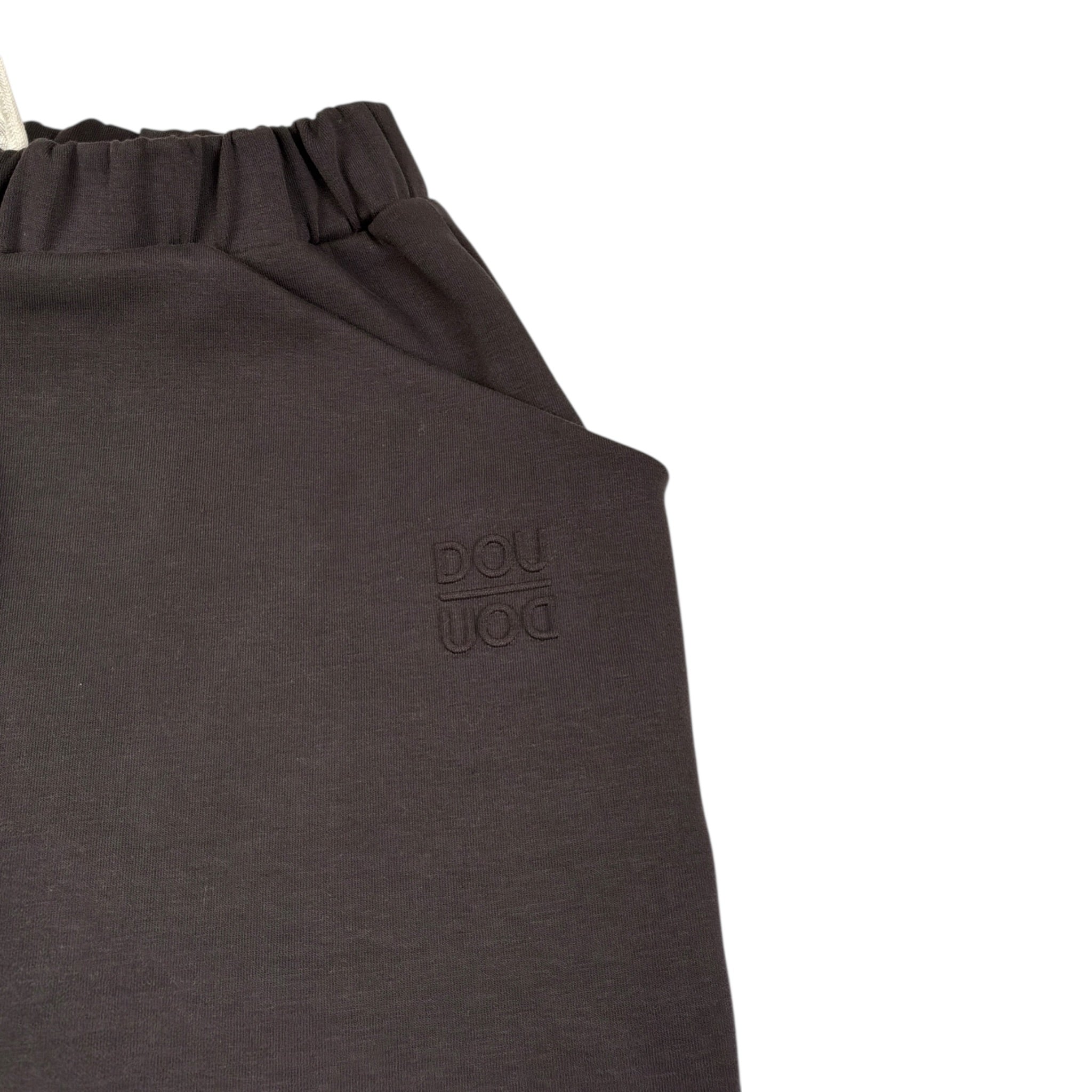 Dou Dou Pantalone Tuta tinta unita con Logo Marrone per Bambina DX6Q30 MARRONE DOU DOU 