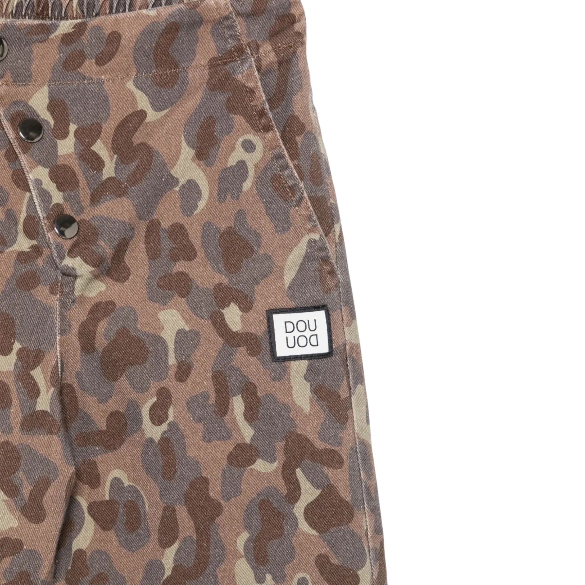 Dou Dou Pantalone Stampa Fantasia con Elastico In Vita Marrone per Bambina DX6Q70 MARRONE DOU DOU 