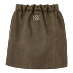 Dou Dou Gonna tinta unita con Elastico In Vita Marrone per Bambina DX7A01 MARRONE DOU DOU 