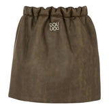 Dou Dou Gonna tinta unita con Elastico In Vita Marrone per Bambina DX7A01 MARRONE DOU DOU 