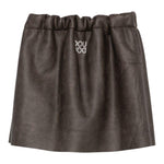 Dou Dou Gonna tinta unita con Elastico In Vita Marrone per Bambina DX7A01X MARRONE DOU DOU 