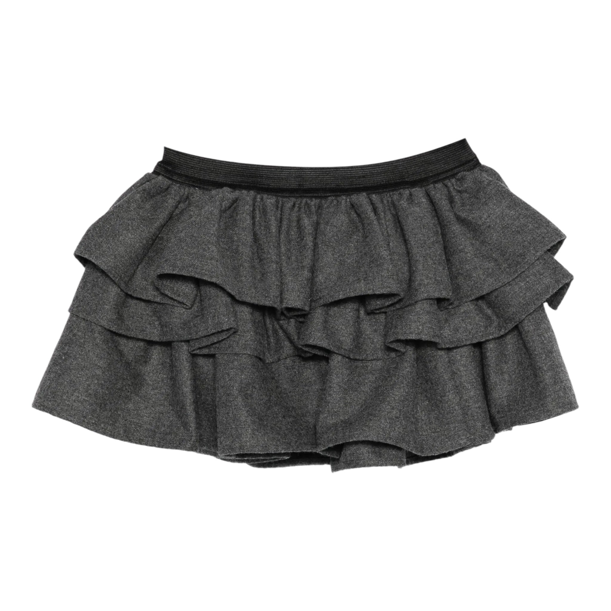 Dou Dou Gonna Tinta Unit con Balze Grigio per Bambina DX7A21 GRIGIO DOU DOU 