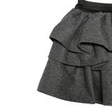 Dou Dou Gonna Tinta Unit con Balze Grigio per Bambina DX7A21 GRIGIO DOU DOU 