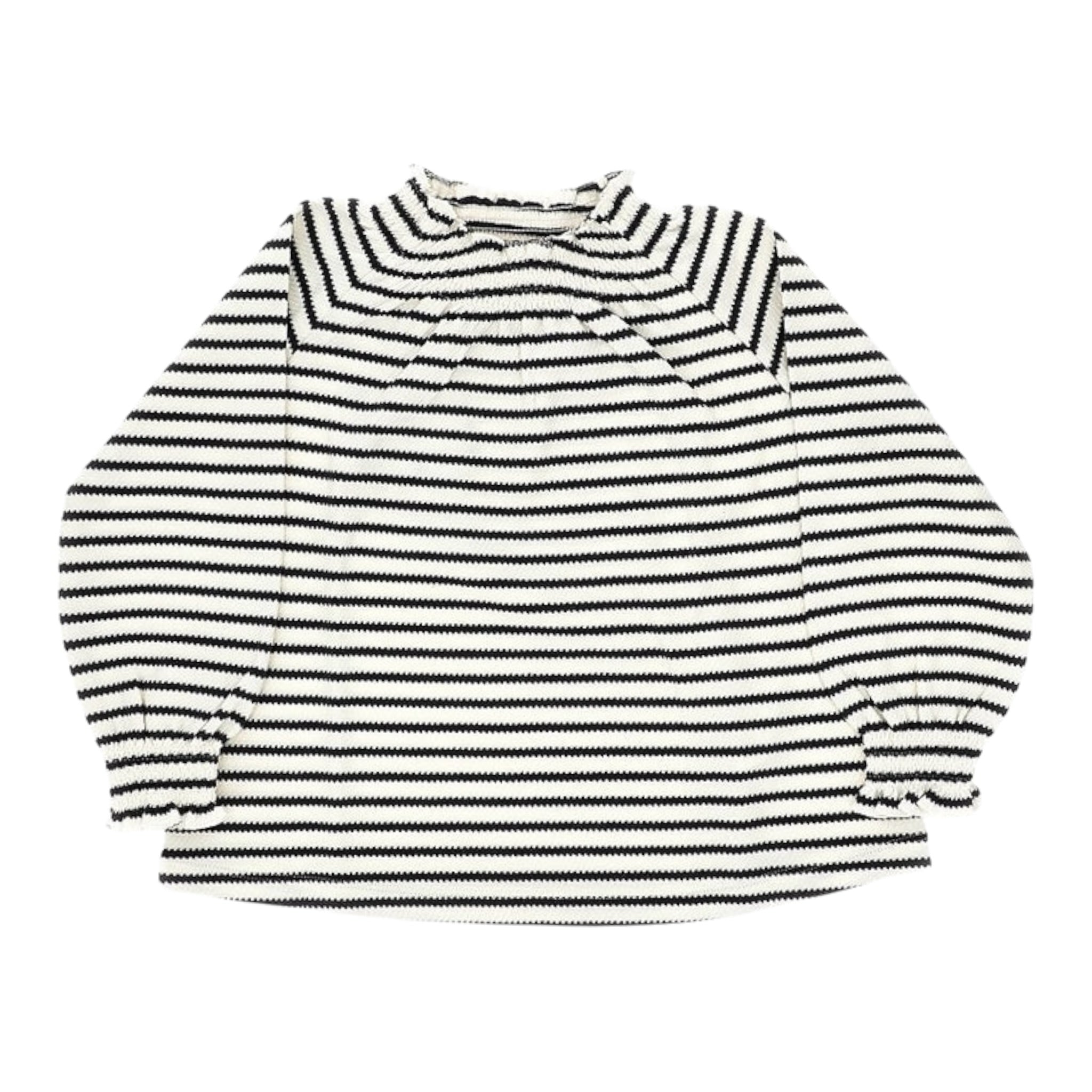 Dou Dou Maglia Bicolore con Fantasia A Righe Bianco/Nero per Bambina DX8A00X BIANCO/NERO DOU DOU 