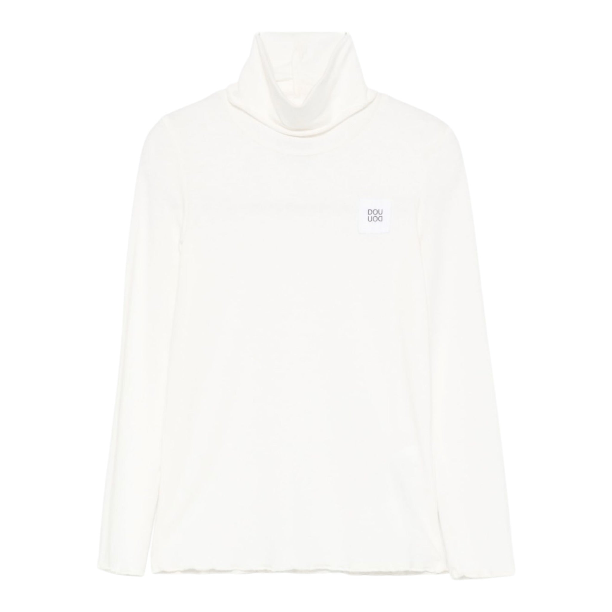 Dou Dou Shirt Collo Alto tinta unita Panna per Bambina DX8A30 PANNA DOU DOU 