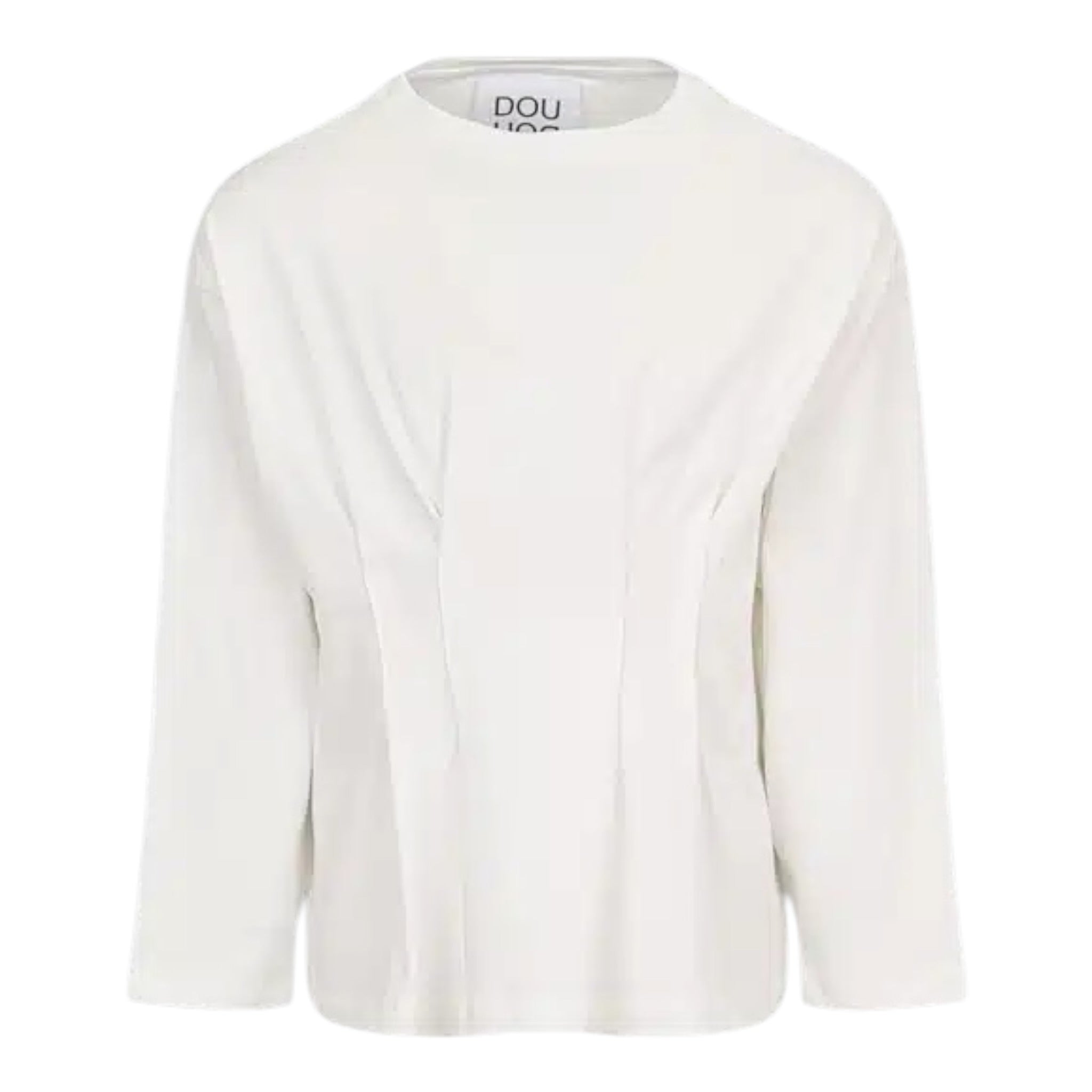 Dou Dou Shirt tinta unita con Logo Bianco per Bambina DX8A50 BIANCO DOU DOU 