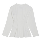 Dou Dou Shirt tinta unita con Logo Bianco per Bambina DX8A50X BIANCO DOU DOU 