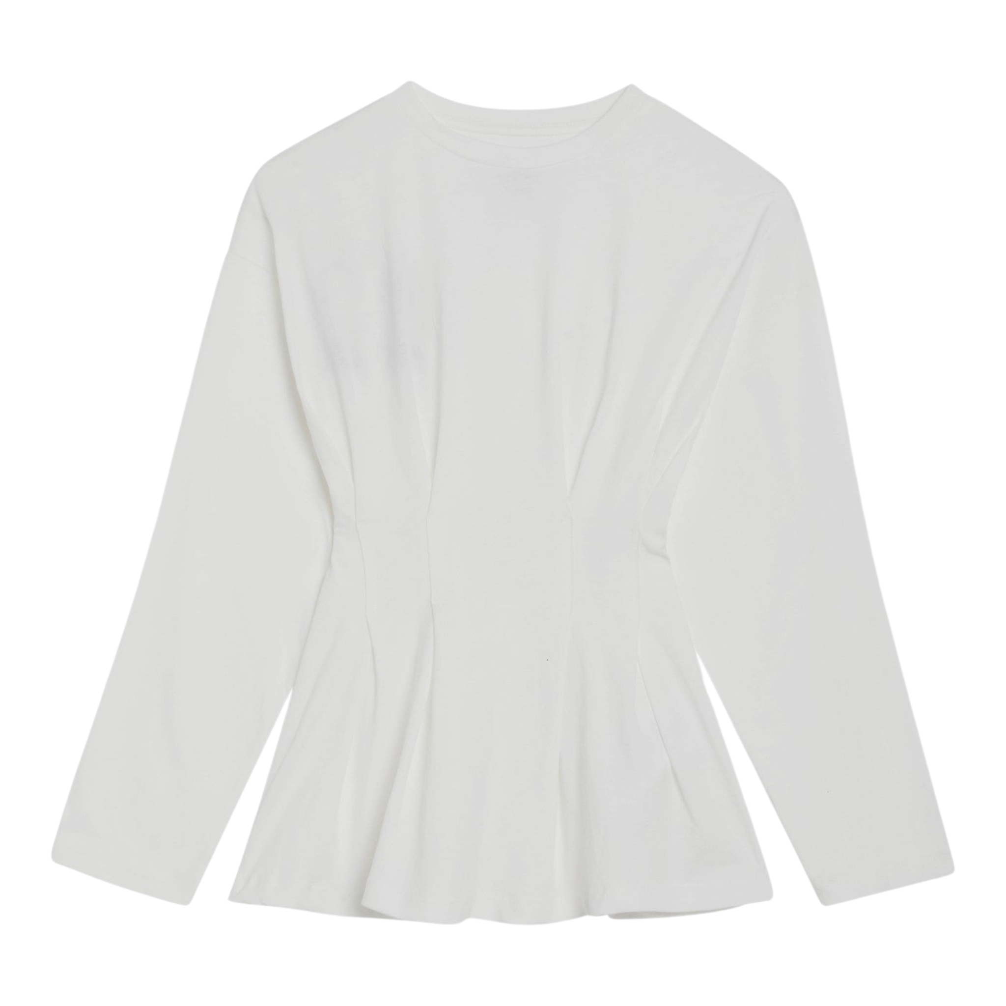 Dou Dou Shirt tinta unita con Logo Bianco per Bambina DX8A50X BIANCO DOU DOU 