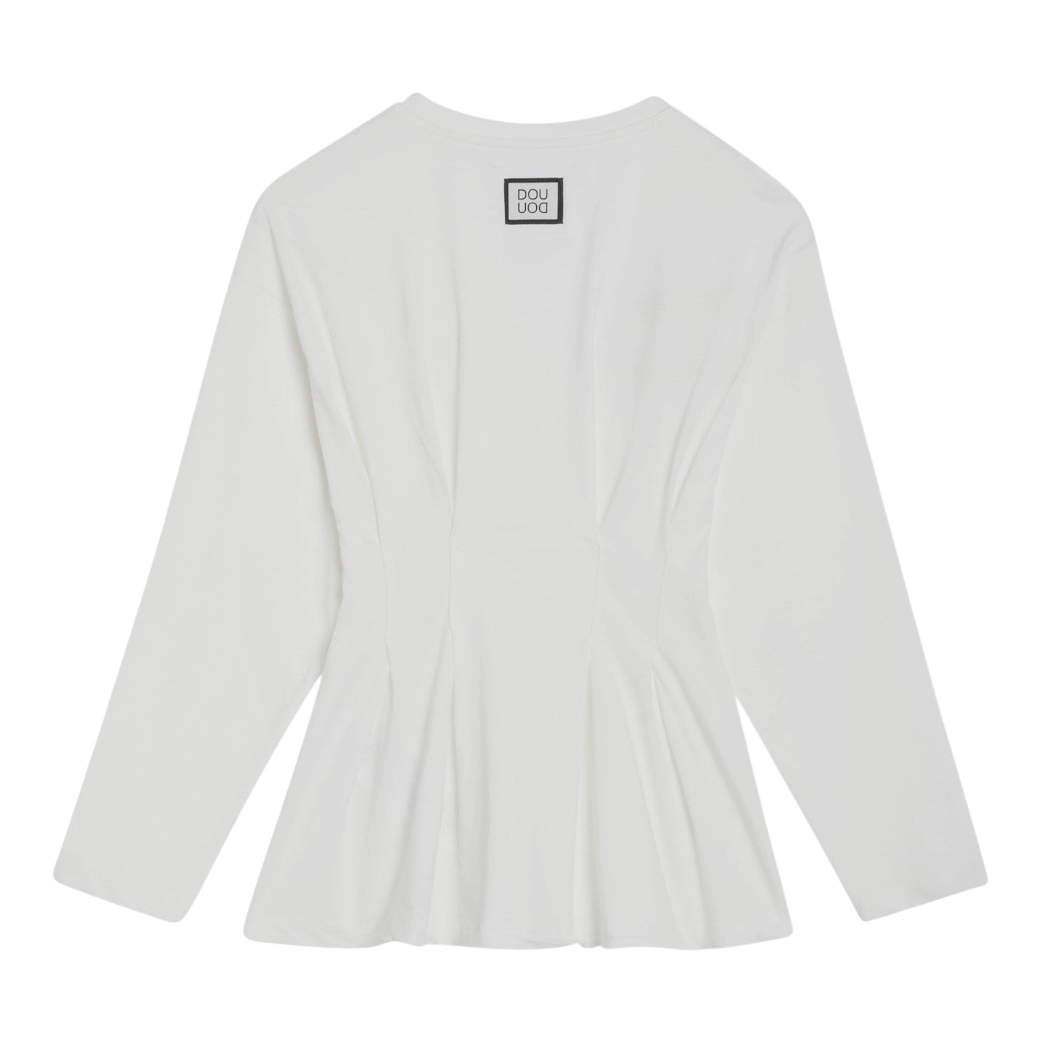 Dou Dou Shirt tinta unita con Logo Bianco per Bambina DX8A50X BIANCO DOU DOU 