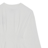 Dou Dou Shirt tinta unita con Logo Bianco per Bambina DX8A50X BIANCO DOU DOU 