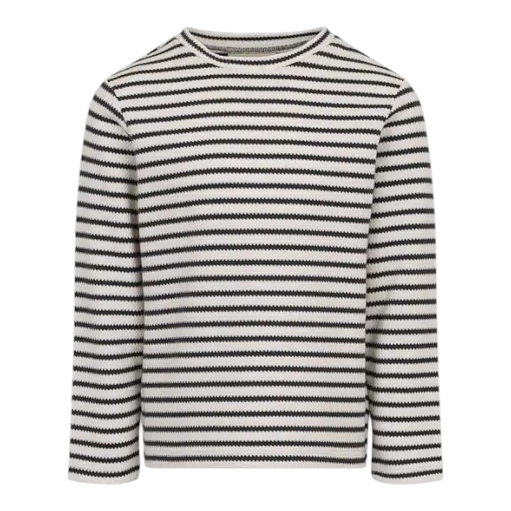 Dou Dou Shirt Girocollo Fantasia A Righe Bianco per Bambina DX8P00 BIANCO DOU DOU 