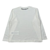 Dou Dou Shirt Girocollo tinta unita con Logo Bianco per Bambino DX8P30 BIANCO DOU DOU 