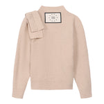 Dou Dou Cardigan tinta unita Beige per Bambina DX9A20 BEIGE DOU DOU 