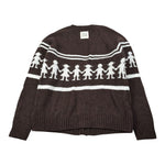Dou Dou Cardigan tinta unita con Stampa Marrone per Bambina DX9P20 MARRONE DOU DOU 