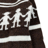 Dou Dou Cardigan tinta unita con Stampa Marrone per Bambina DX9P20 MARRONE DOU DOU 