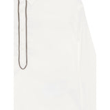 Dou Dou Camicia tinta unita con Righino In Contrasto Bianco per Bambina DXP00 BIANCO DOU DOU 