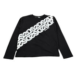 Dropseason2 Shirt Girocollo tinta unita con Stampa Nero per Bambino FW25J101 NERO DROPSEASON2 