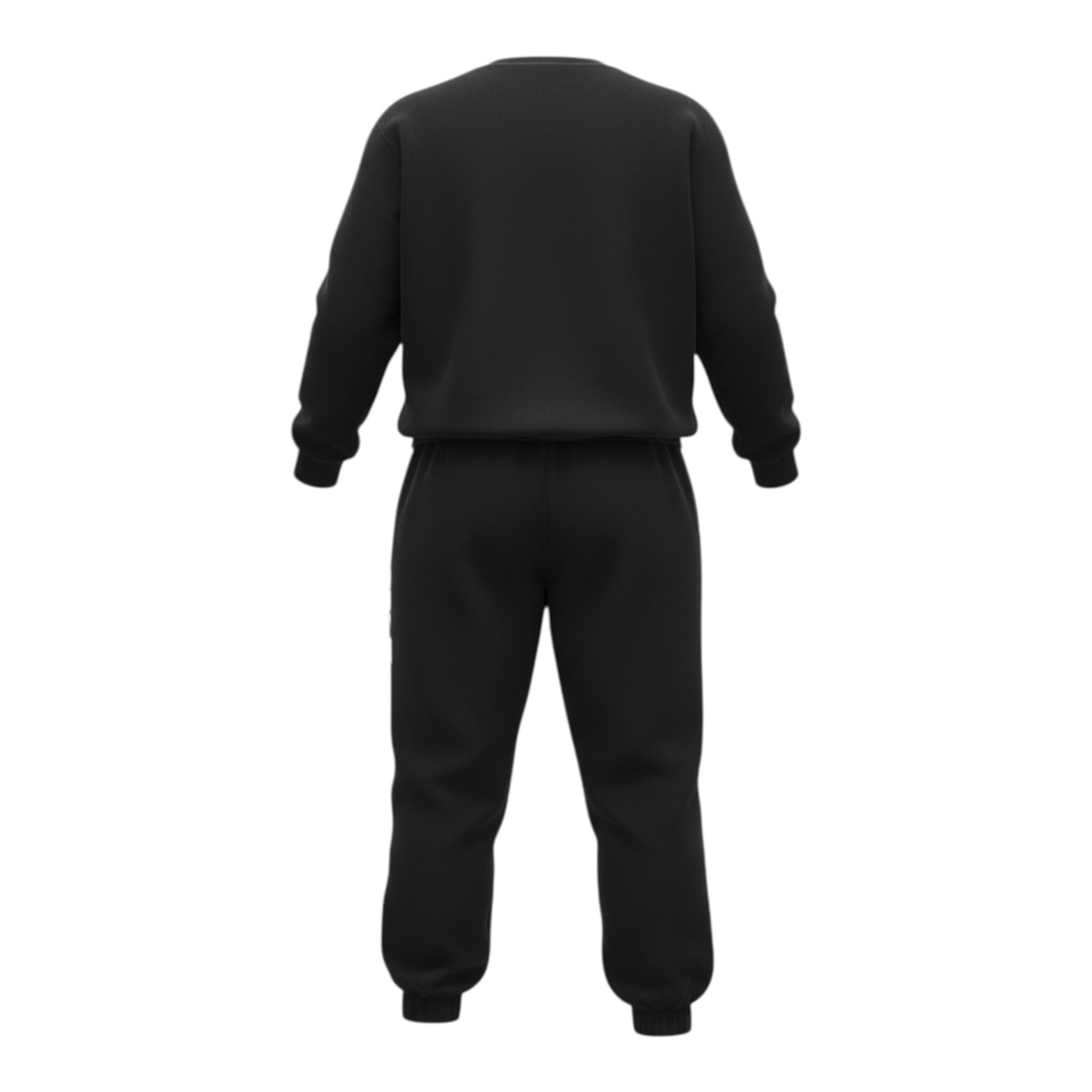 Dropseason2 Completo 2Pz Felpa tinta unita Girocollo con Stampa-Pantalone Nero per Bambino FW25K010 NERO DROPSEASON2 