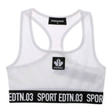 Dsquared2 Top tinta unita con Logo Bianco per Bambina DQ0037 BIANCO DSQUARED2 