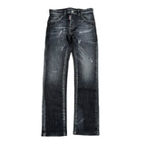 Dsquared2 Jeans tinta unita con Strappi Nero per Bambino DQ0236 NERO DSQUARED2 