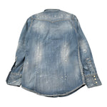 Dsquared2 Camicia Manica Lunga In Denim tinta unita Azzurro per Bambino DQ02DG AZZURRO DSQUARED2 
