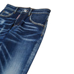 Dsquared2 Jeans tinta unita 5 Tasche Blu per Bambino DQ0731 BLU DSQUARED2 