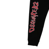 Dsquared2 Pantalone Modello Tuta tinta unita con Stampa Nero per Bambino DQ1253 NERO DSQUARED2 