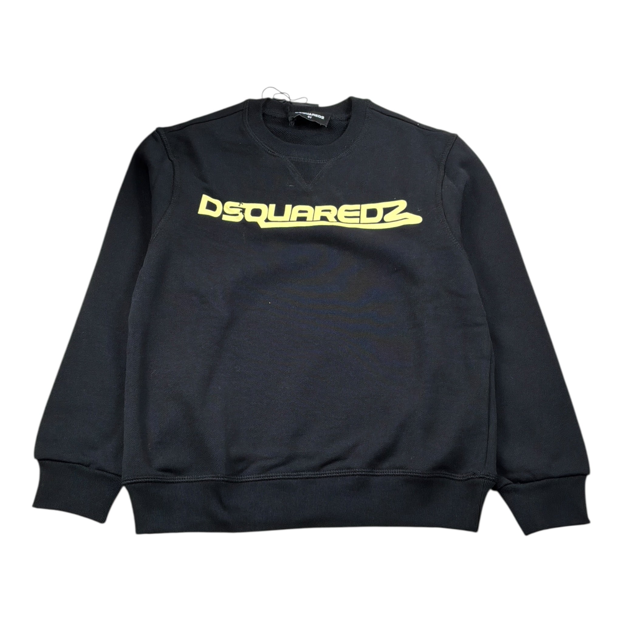 Dsquared2 Felpa tinta unita Girocollo con Stampa Nero per Bambino DQ1809 NERO DSQUARED2 