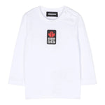 Dsquared2 Shirt tinta unita con Logo Bianco per Neonato DQ1879 BIANCO DSQUARED2 