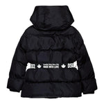 Dsquared2 Giubbino tinta unita con Zip E Cappuccio Nero per Bambina DQ2439 NERO DSQUARED2 