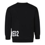 Dsquared2 Felpa tinta unita Girocollo con Stampa Nero per Bambino DQ2538 NERO DSQUARED2 