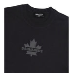 Dsquared2 T-Shirt Girocollo tinta unita con Logo Nero per Bambino DQ2743X NERO DSQUARED2 