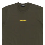 Dsquared2 T-Shirt Girocollo tinta unita con Logo Verde per Bambino DQ2823 VERDE DSQUARED2 