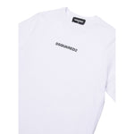 Dsquared2 T-Shirt Girocollo tinta unita con Logo Bianco per Bambino DQ2823XX BIANCO DSQUARED2 
