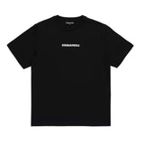 Dsquared2 T-Shirt Girocollo tinta unita con Logo Nero per Bambino DQ2823XX NERO DSQUARED2 