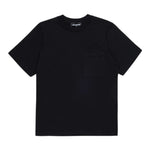 Dsquared2 T-Shirt Girocollo tinta unita con Taschino Nero per Bambino DQ2938 NERO DSQUARED2 