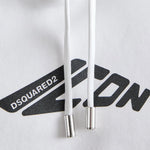 Dsquared2 Felpa tinta unita con Cappuccio E Stampa Bianco per Bambino DQ2940 BIANCO DSQUARED2 