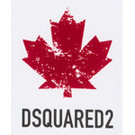 Dsquared2 T-Shirt Girocollo tinta unita con Logo Bianco per Bambino DQ2982X BIANCO DSQUARED2 