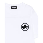 Dsquared2 T-Shirt Girocollo tinta unita con Logo Bianco per Bambino DQ2988 BIANCO DSQUARED2 