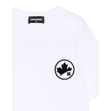Dsquared2 T-Shirt Girocollo tinta unita con Logo Bianco per Bambino DQ2988 BIANCO DSQUARED2 
