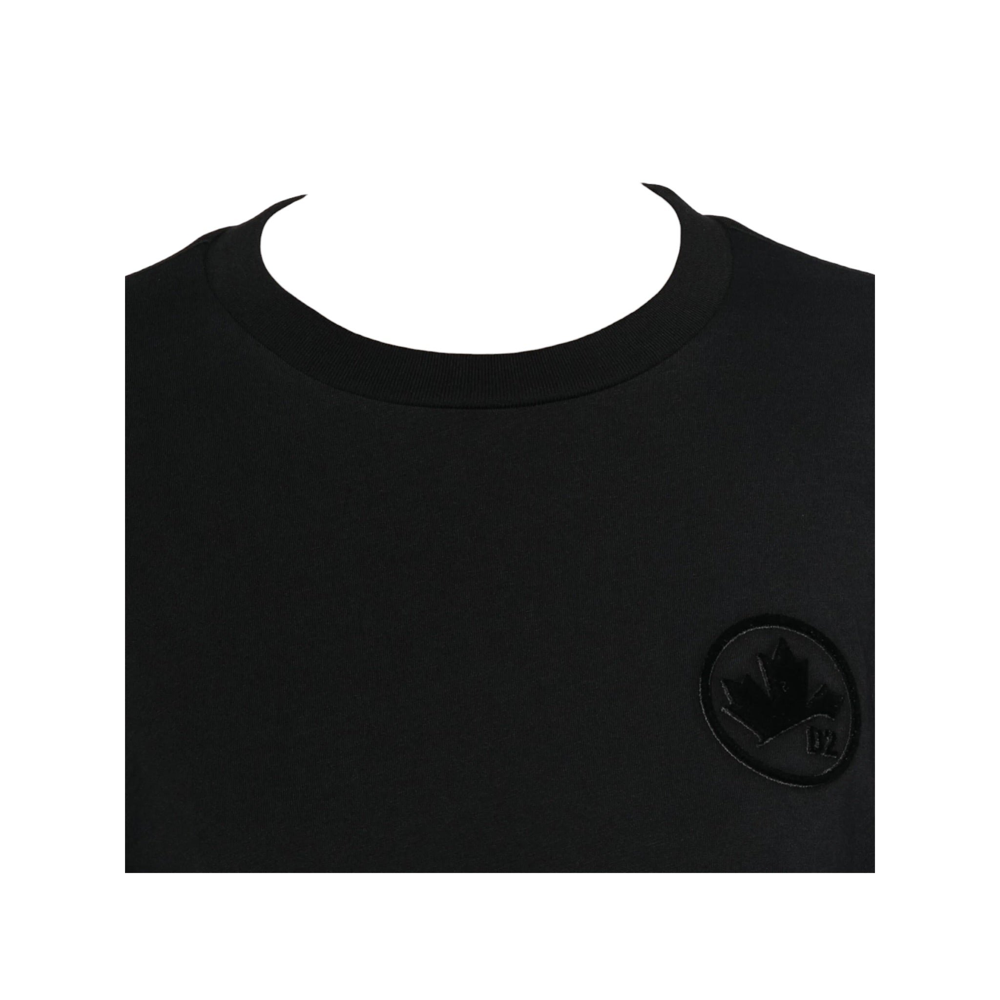 Dsquared2 T-Shirt Girocollo tinta unita con Logo Nero per Bambino DQ2988X NERO DSQUARED2 