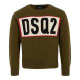 Dsquared2 Maglia Girocollo tinta unita Cn Stampa Verde per Bambino DQ3071X VERDE DSQUARED2 
