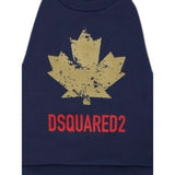 Dsquared2 Felpa Chiusa Girocollo tinta unita con Logo Blu per Neonato DQ3096 BLU DSQUARED2 
