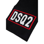 Dsquared2 Sciarpa tinta unita con Logo Nero per Bambino DQ3121 NERO DSQUARED2 