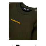 Dsquared2 Completo 2Pz Felpa-Pantalone tinta unita Verde per Neonato DQ3146XX VERDE DSQUARED2 