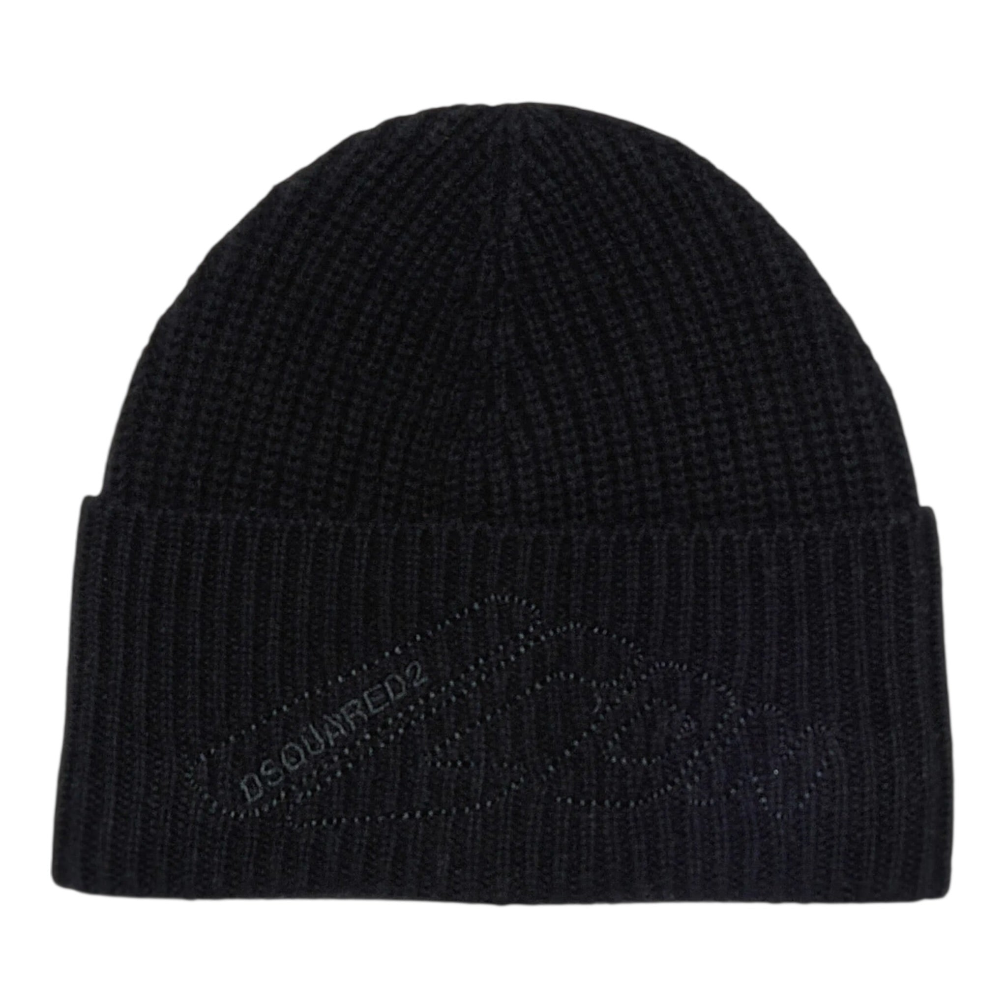 Dsquared2 Cappello tinta unita con Logo Nero per Bambino DQ3155 NERO DSQUARED2 